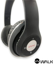Load image into Gallery viewer, Walk Audio Black Enhanced Bass Wireless Headphones